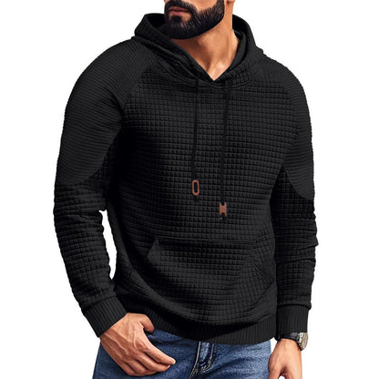 Herren Kapuzenpulli Strukturiert mit Taschen Modern