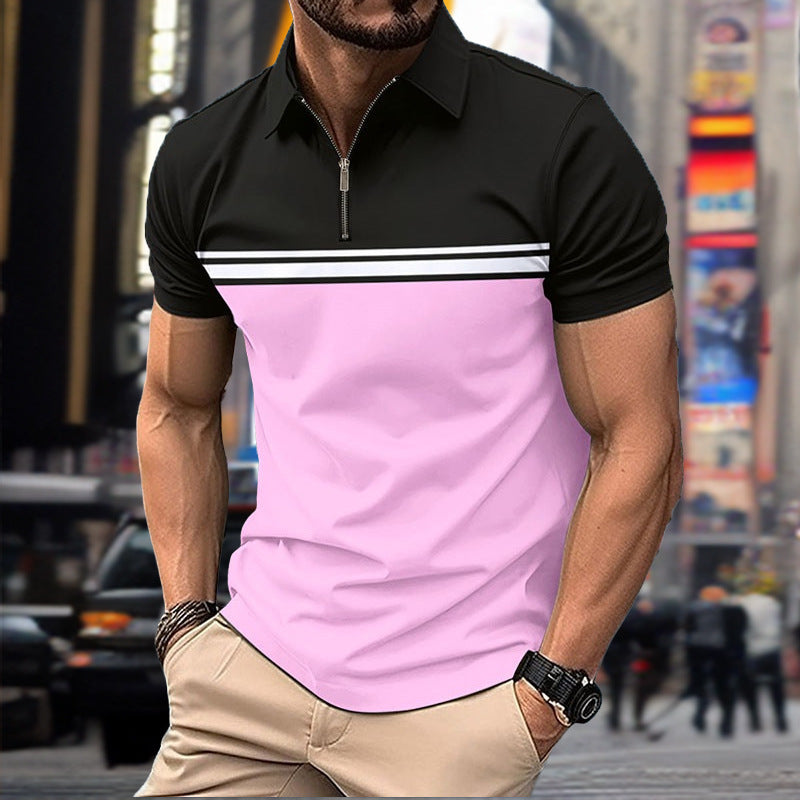 Herren Polohemd Kurzarm Sportlich Modern Farben