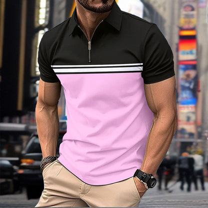 Herren Polohemd Kurzarm Sportlich Modern Farben
