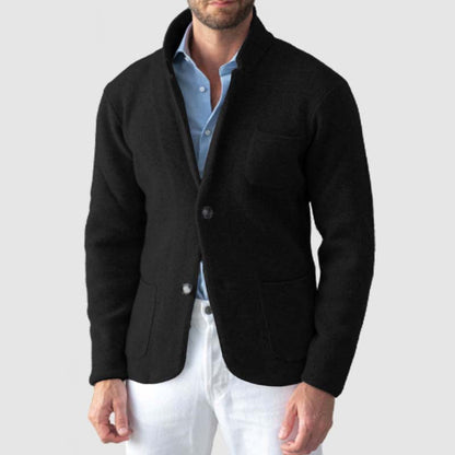 Herren Strickjacke Elegante Modern mit Knöpfen und Taschen