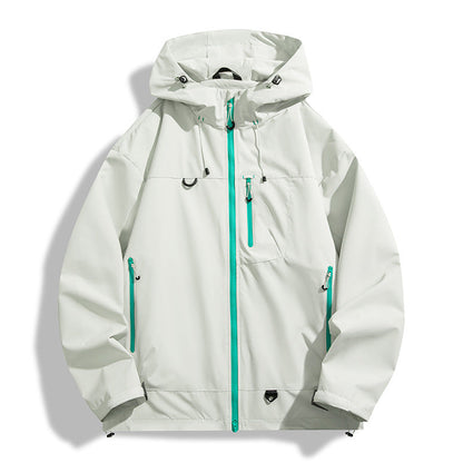 Wasserdichte Herren Outdoor-Jacke mit Kapuze Atmosaktiv