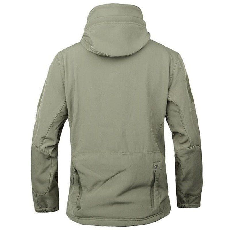 Herren Outdoor-Jacke Warm Isolierend Fleece Reißverschluss Taschen