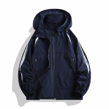 Herren Sportjacke Übergangsjacke Reißverschlusstaschen Funktionell