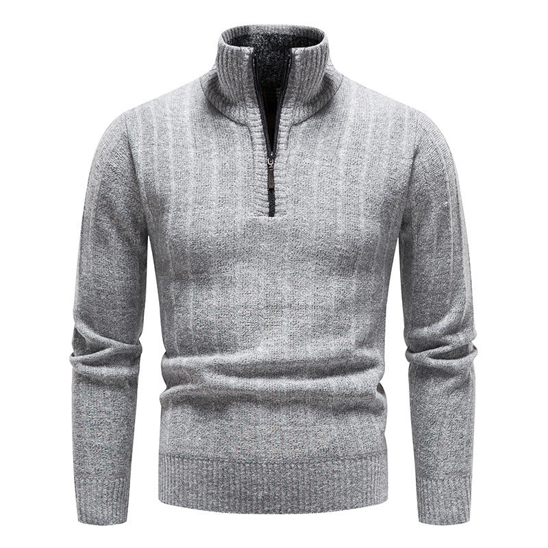 Herren Strickpullover Modern Halb-Reißverschluss Pullover