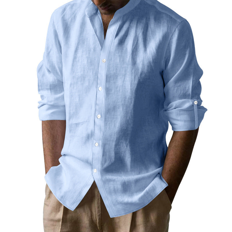 Herren Hemd Lässig Baumwolle Relaxed Fit Modern
