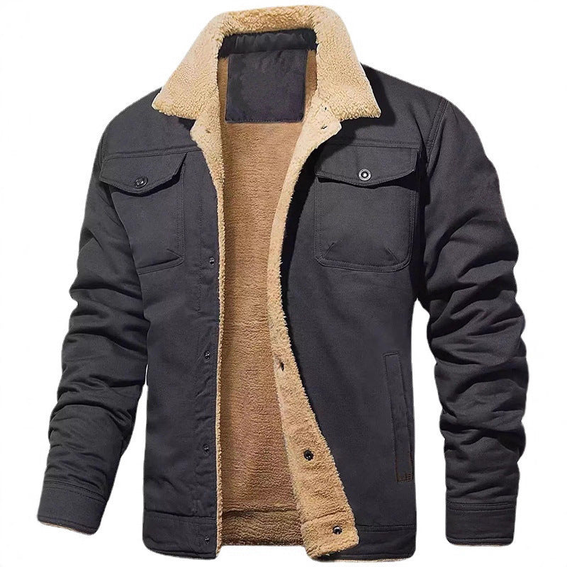 Herren Steppjacke gefüttert Warm mit Kapuze Outdoor