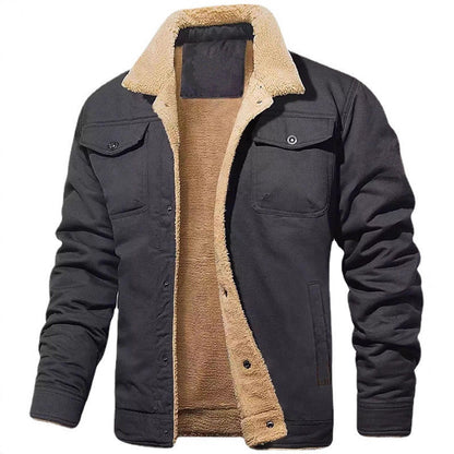 Herren Steppjacke gefüttert Warm mit Kapuze Outdoor