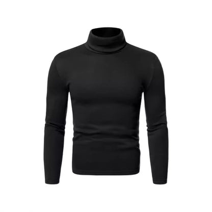 Herren Rollkragenpullover Weich Baumwolle Slim Fit Modern