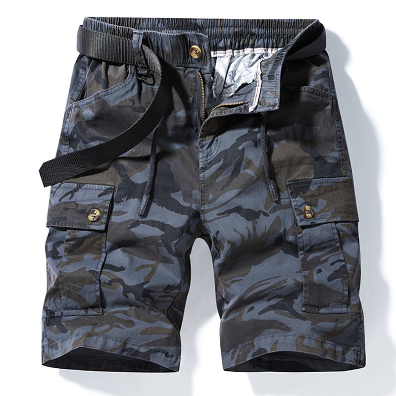 Herren Cargoshorts Camouflage Taschen Shorts Freizeit