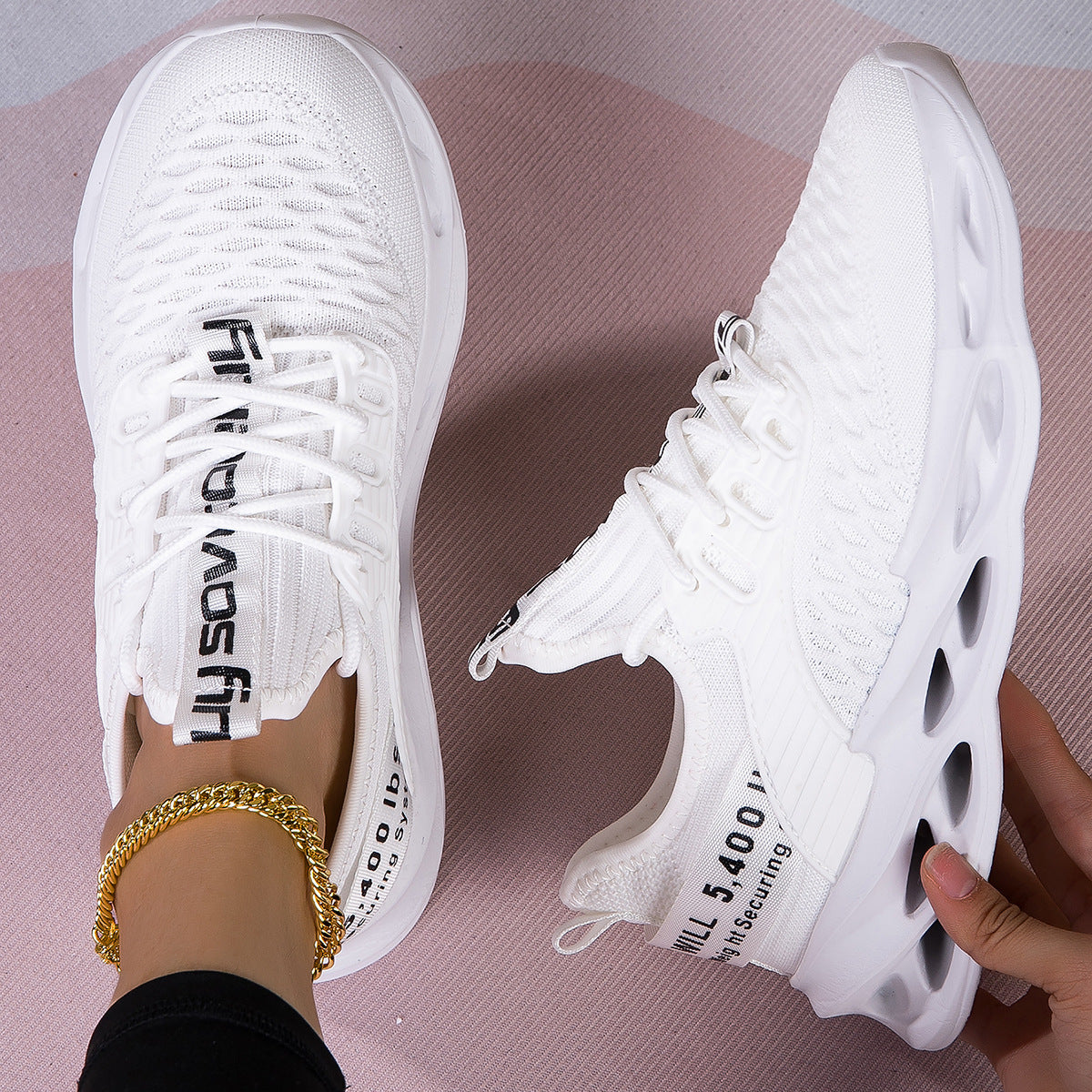 Damen Laufschuhe Atmungsaktiv Elastisch Griffig