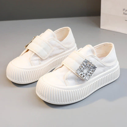 Damen Sneaker Slip-On Schuhe Elegant Schnalle