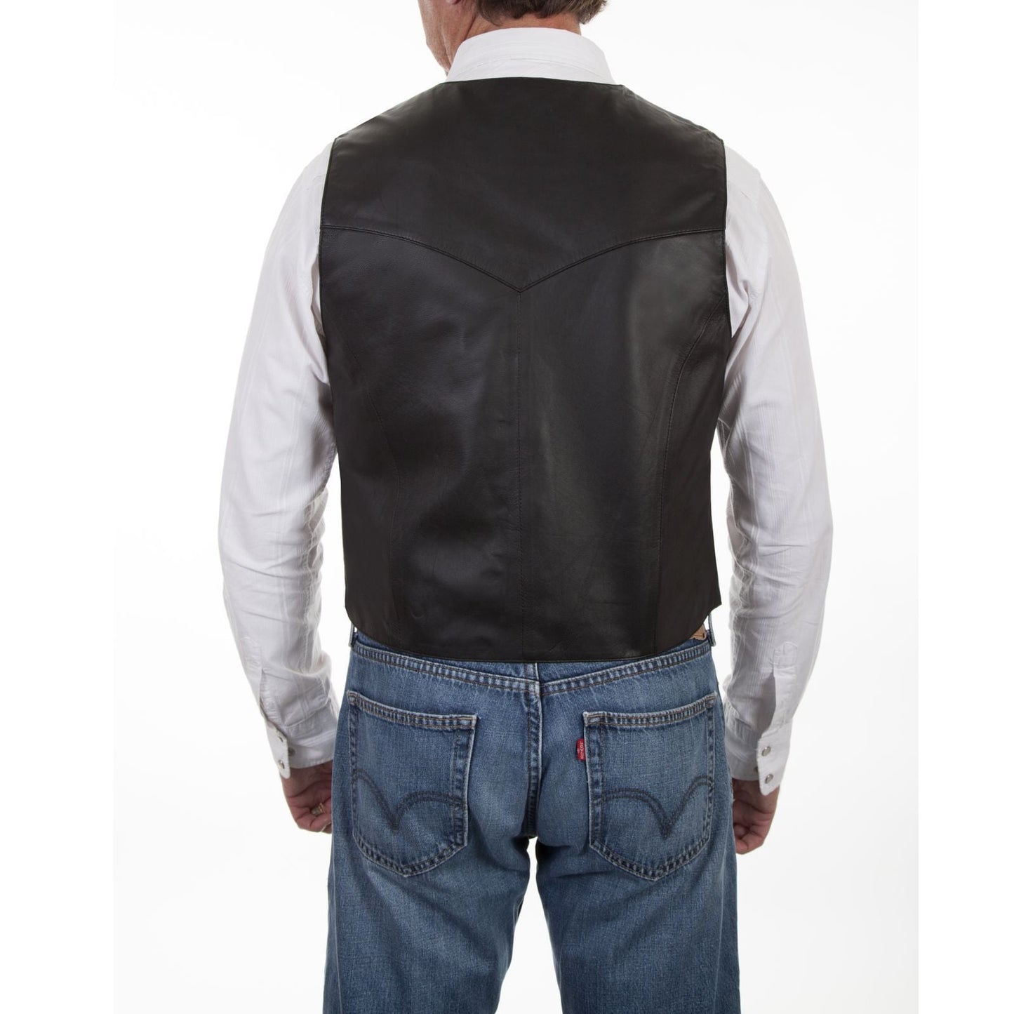Herren Lederweste Stilvoll Schwarz Elegante