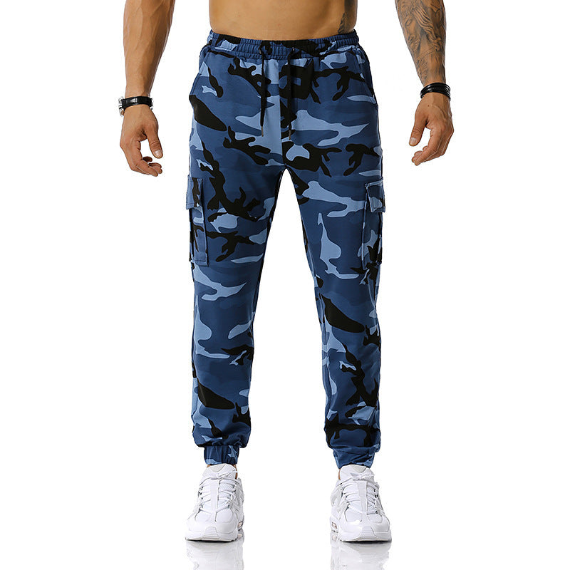 Herren Camo-Hose elastisch mit Taschen
