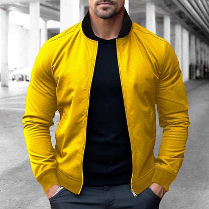 Herren Sportjacke Warm Mit Reißverschlusstaschen