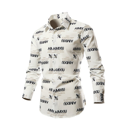 Herren Langarmhemd Wellenmuster Berlin Style Modern