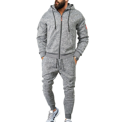 Herren Sportanzug Zweiteilig Elastisch Mit Taschen