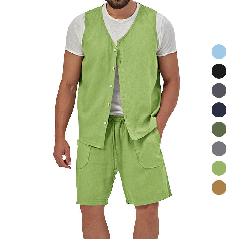 Herren Sommerweste Lässig Atmosphere Mit Taschen - BerlinGlamour