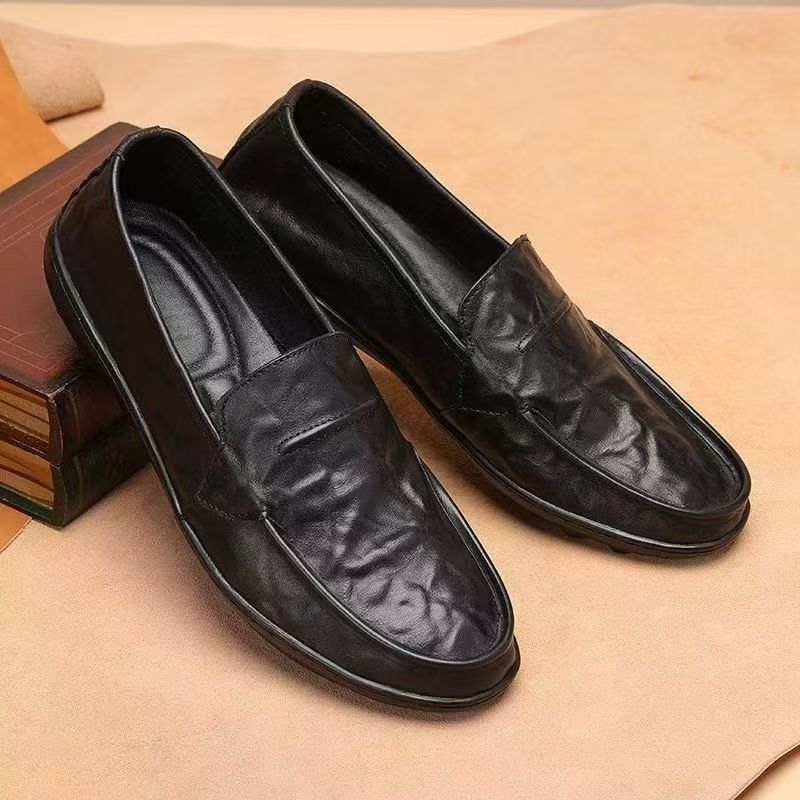 Damen Mokassins Weiches Leder Rutschfest Elegante Schuhe
