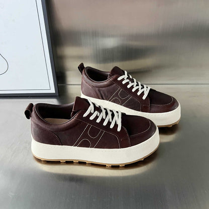 Damen Sneaker Sportlich Plateau Komfort Lace