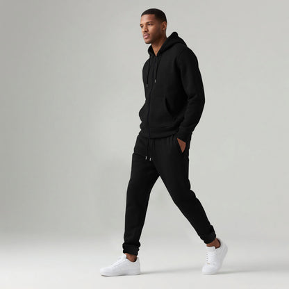Herren Freizeitanzug Kapuze Taschen Sportlich Bequem