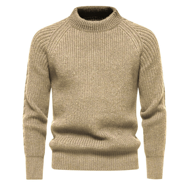 Herren Strickpullover Kuschelig Warm Mit Hochem Kragen