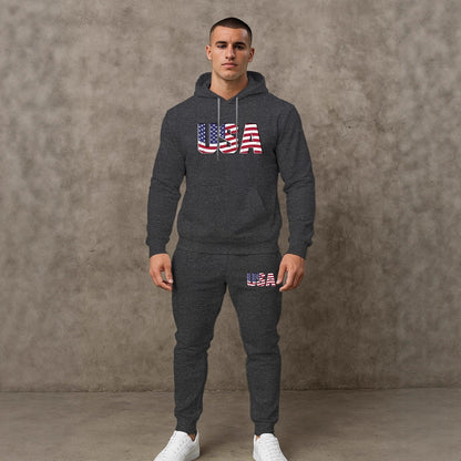 Herren Hoodie und Jogginghose Set Modisch Sportlich