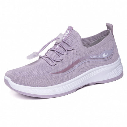 Damen Sneaker Sportlich atmungsaktiv mit Schnellschnürsystem