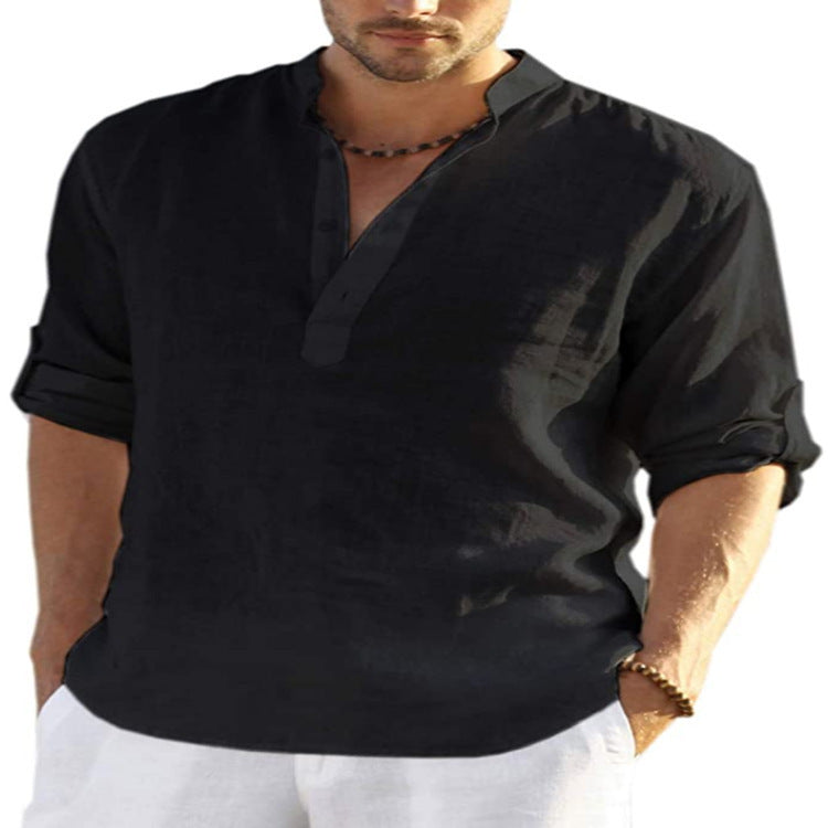 Herren Leinenhemd Kurzarm Modern Berlin Style