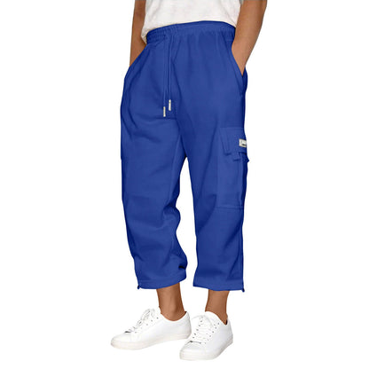 Damen Cargo-Hose Elastisch Praktisch Mit Seitentaschen