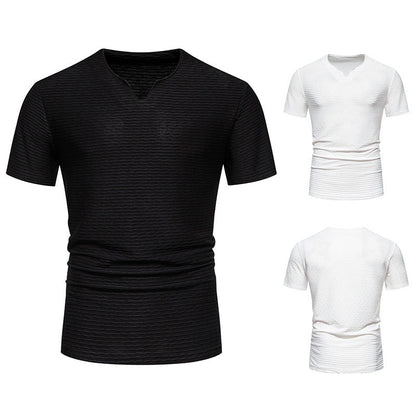 Herren T-Shirt Kurzarm Wellenmuster Trendig Sommer