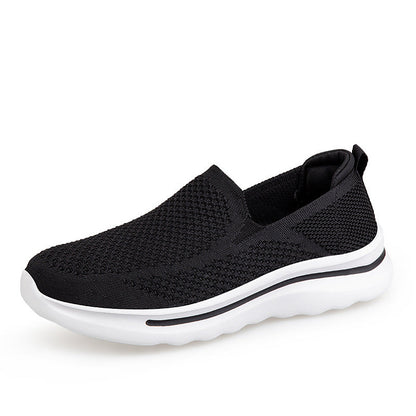 Damen Sneaker Bequem Atmungsaktiv Strick Oberteil Sportlich