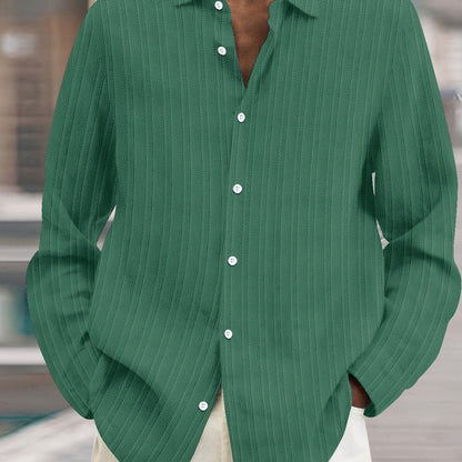 Herren Hemd Slim Fit Streifenmuster Lässig