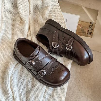 Damen Schnürschuhe Elegante Riemen Schuhe Perforiert