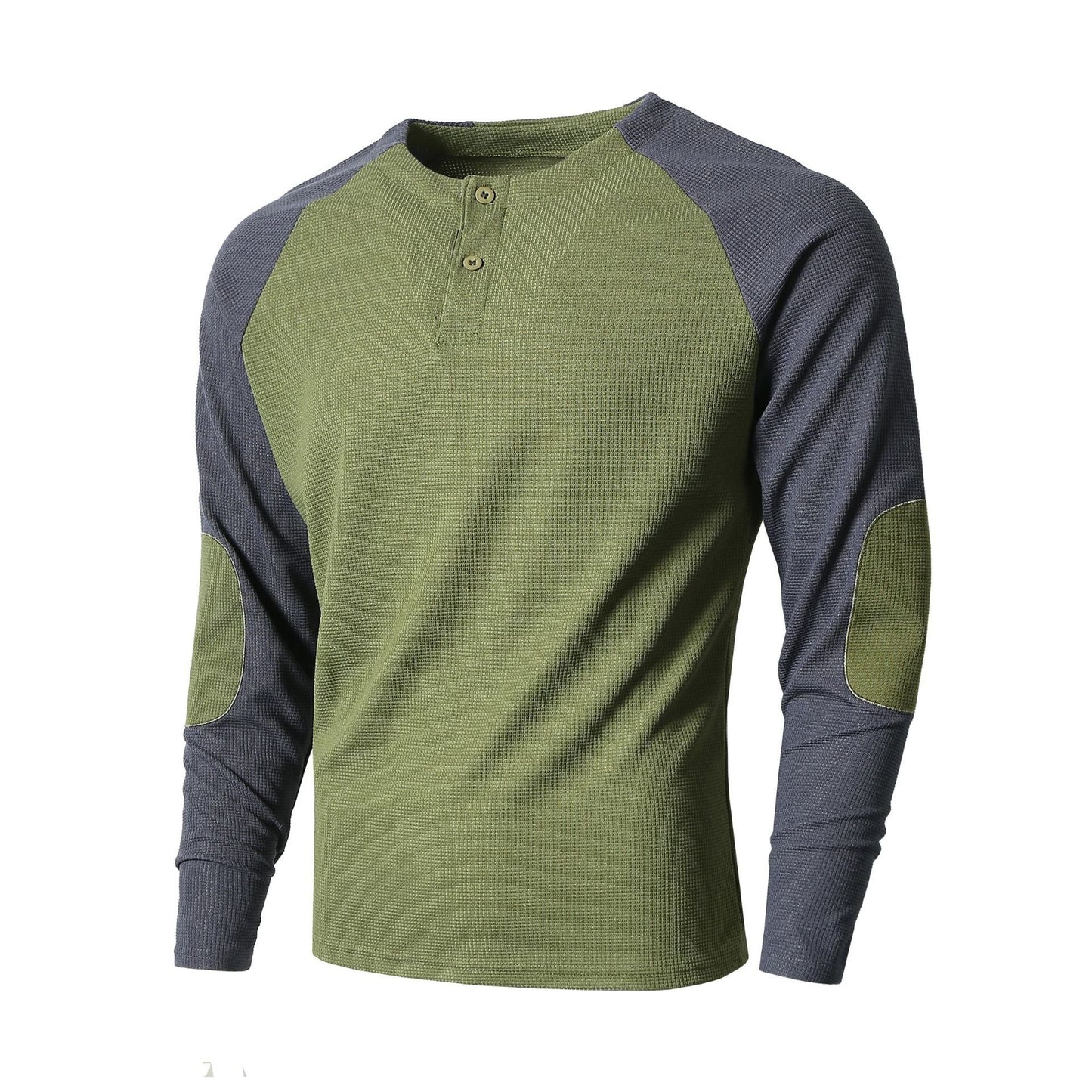 Herren Langarmshirt Modern mit Kontrastfarben und Raffung