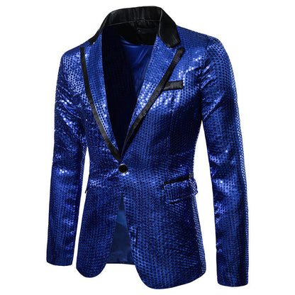 Glamour Sakko Herren Paillettenjacke Party