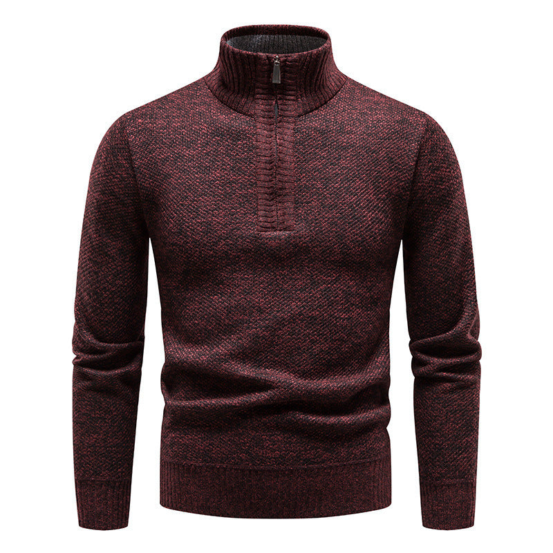 Herren Pullover Stehkragen Hochwertig Baumwolle Modern