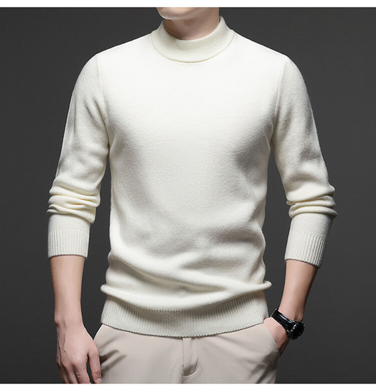 Herren Rollkragenpullover Weich Eleganter Pullover Männer