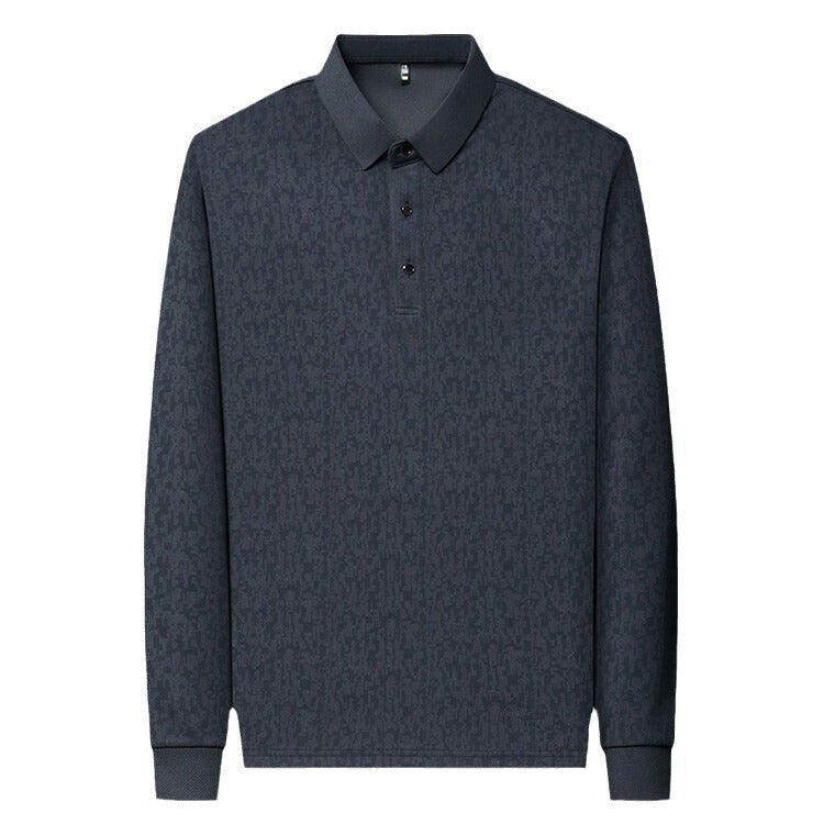 Herren Poloshirt Elegantes Strukturdesign Modern