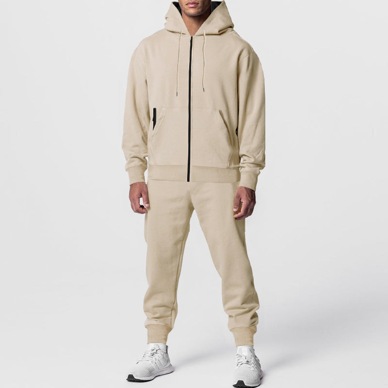 Herren Hoodie Sportlich Mit Reißverschluss Jogginghose Set