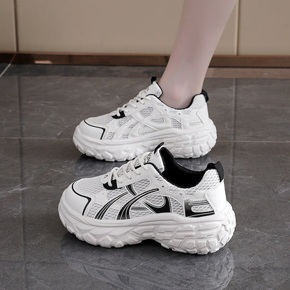 Damen Sneaker Sportlich Chunky Atmungsaktiv Leicht