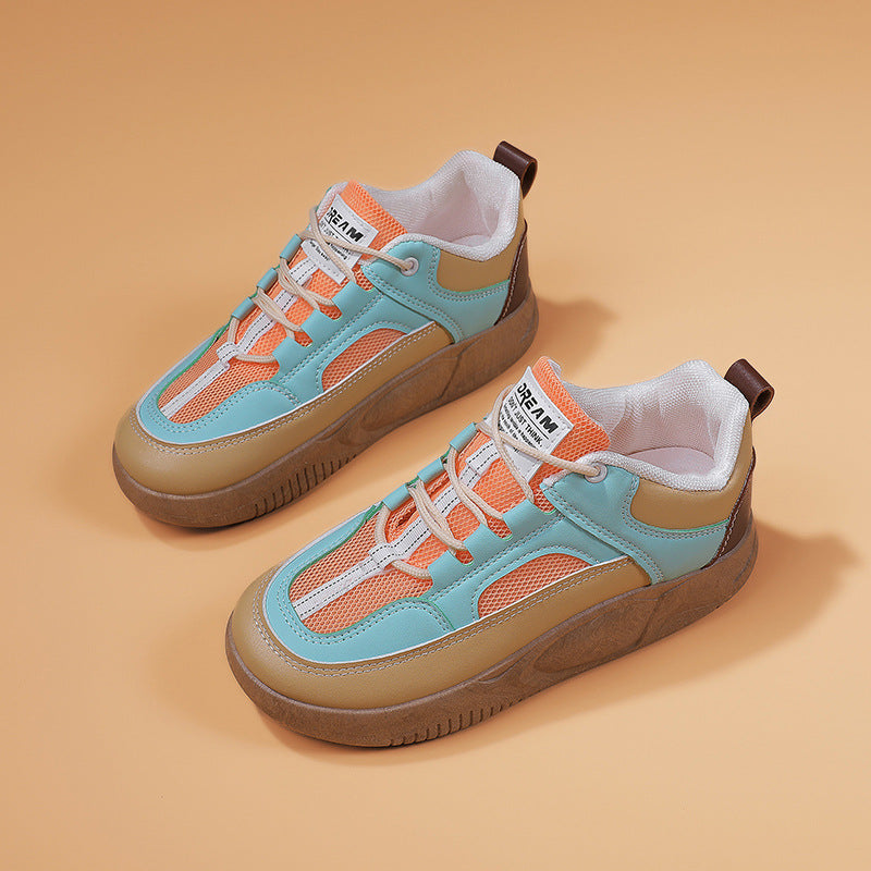 Damen Sneaker Retro Sportlich Atmungsaktiv Rutschfest