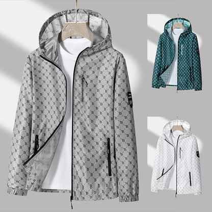 Herren Windjacke Atmungsaktiv Reflektierend Sportlich