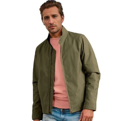 Herren Übergangsjacke Lässig Stehkragen Praktisch