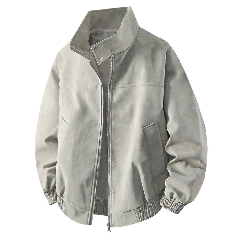 Herren Übergangsjacke Modern mit Hochkragen und Weichem Innenfutter