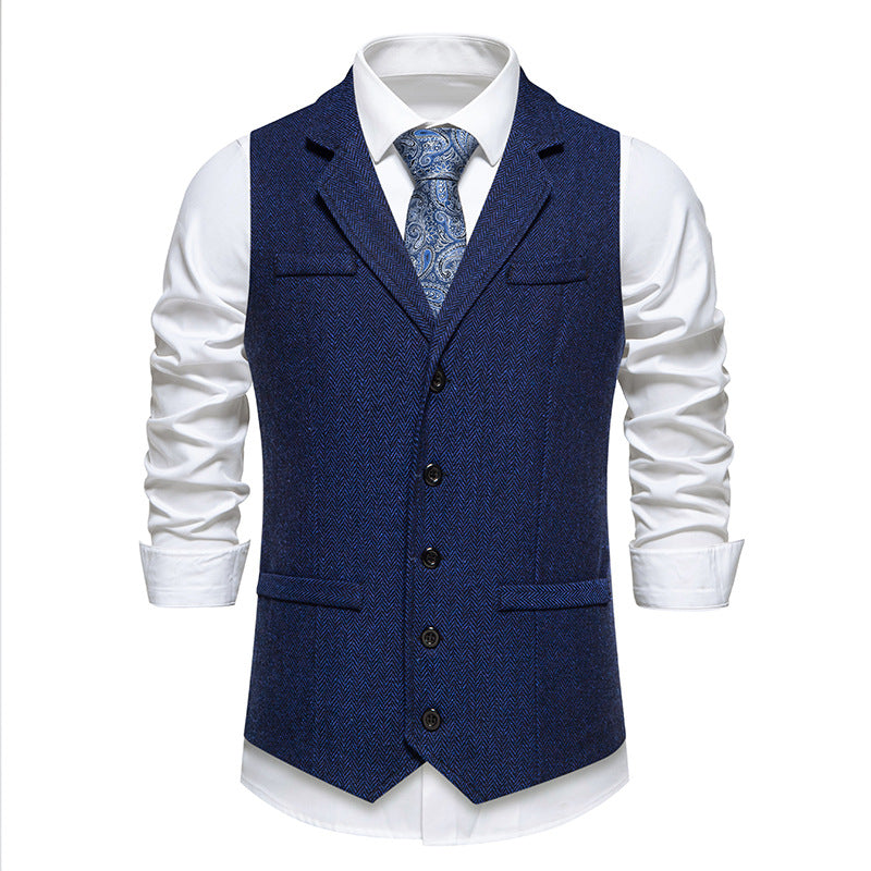 Herren Anzugweste Elegant Hochwertig Slim Fit
