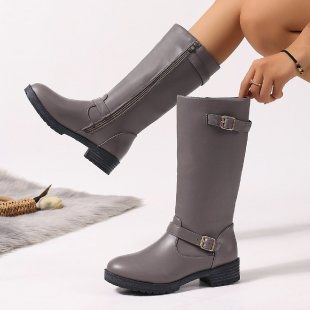 Damen Stiefel Longboots Elegantes Design Robust