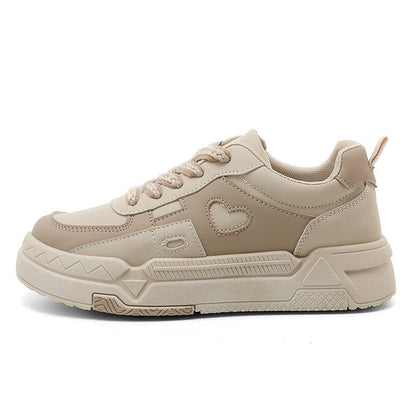 Damen Sneaker Chunky mit Herz Dekoration bequem