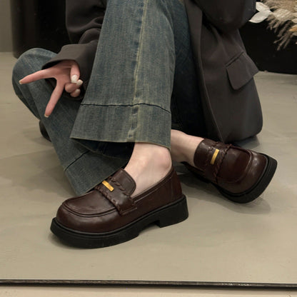 Damen Loafers Bequem Modern Riemen Schuhe