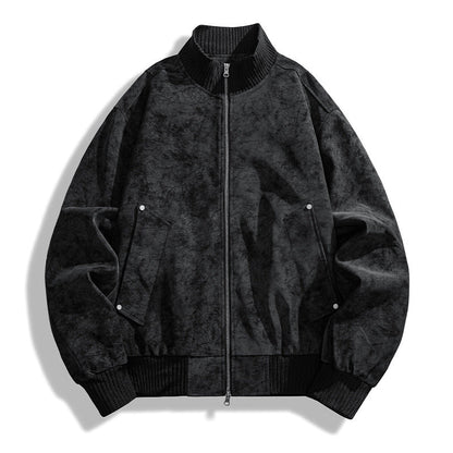 Herren Bomberjacke Modern Stylish mit Nappaleder Optik