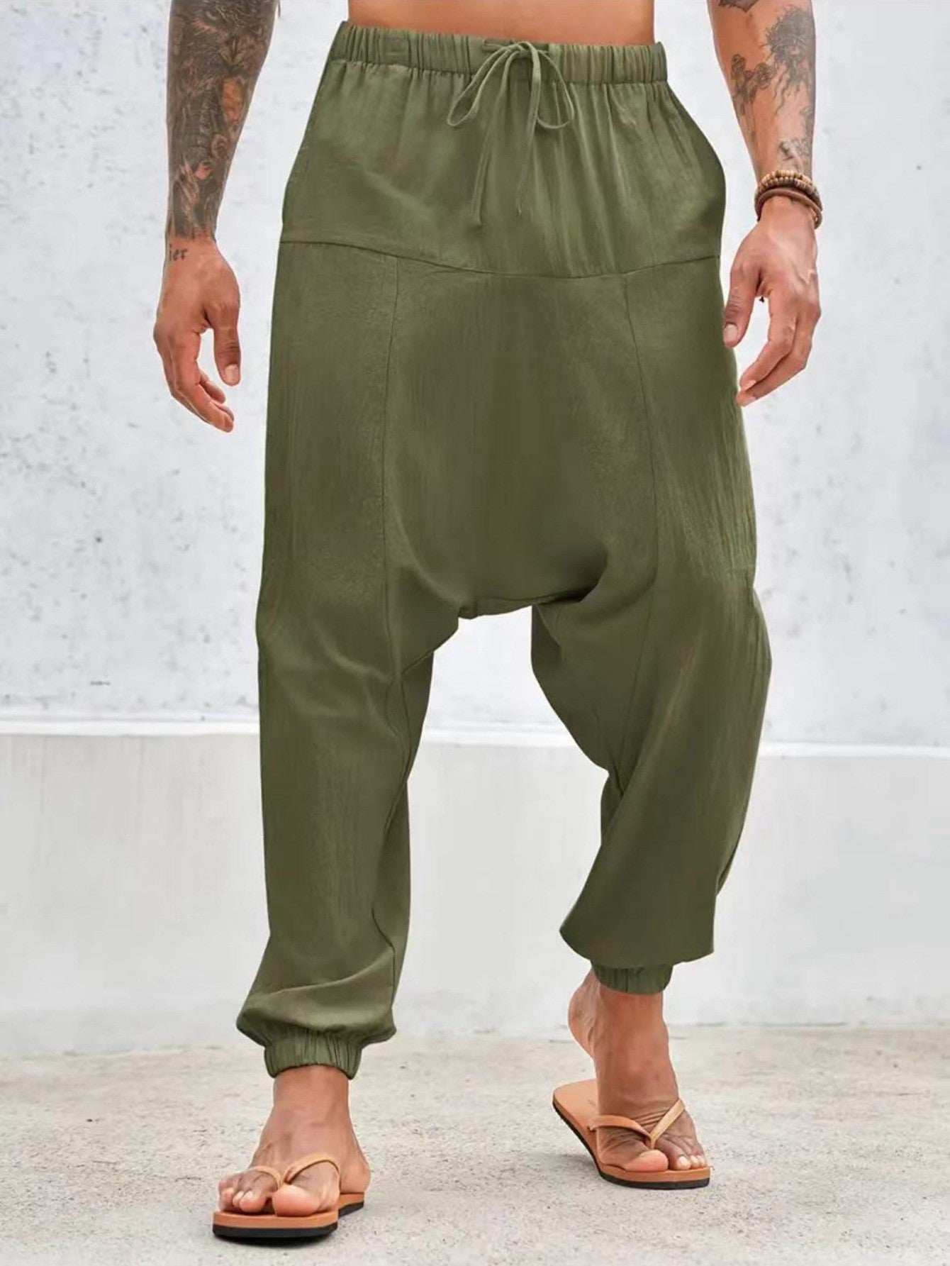Bequeme Herrenhose Elastischer Bund Lässiger Stil
